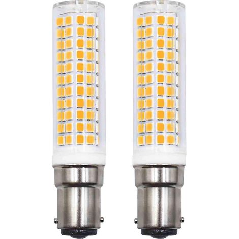 Lot de 2 ampoules LED B15d remplaçant les ampoules 75W, 90W et 80W, blanc chaud 3000K, 220V/230V, 890lm, applique murale 7W (1/5)