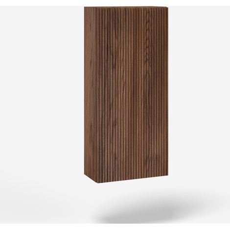 Pensile bagno sospeso reversibile con anta push Venere - Marrone Scuro
