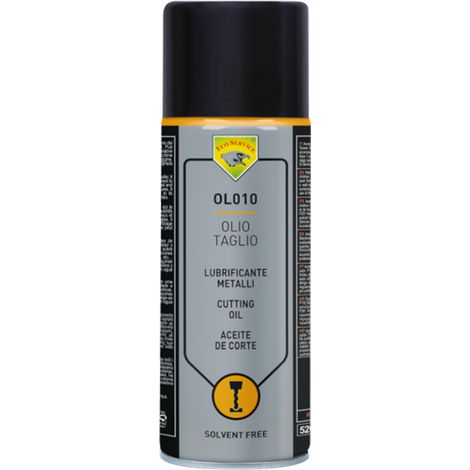 Olio da Taglio Spray 400 ml ES OL010 – Lubrificante per Foratura, Filettatura e Maschiatura Metalli – Spray Professionale per Officina