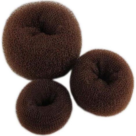 pezzi/lotto Accessori per chignon Ciambella per capelli Taglie S+M+L - Marrone scuro (1/5)