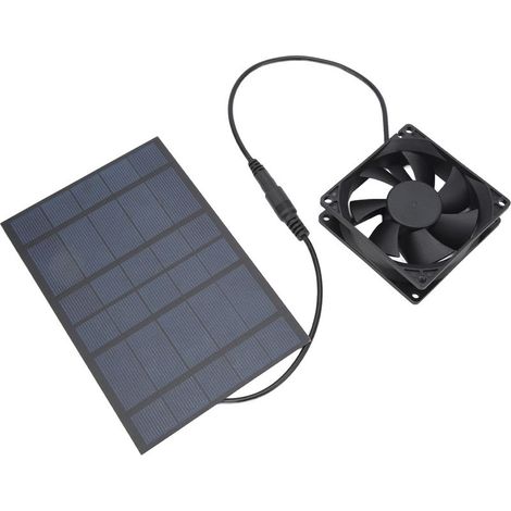 Ventilateur solaire pour poulailler, rafraîchisseur d'air étanche IPX7, ventilation adaptée pour serre, écurie et abri d'animaux (1/5)