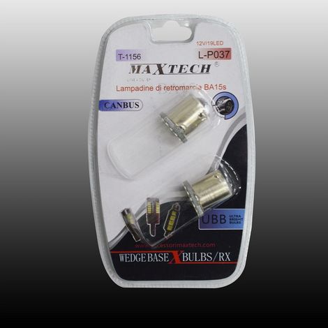 TRADE SHOP - Lampadine Di Retromarcia Ba15s 12v/19led Lampadine Ultra Luminose Maxtech L-p037 -