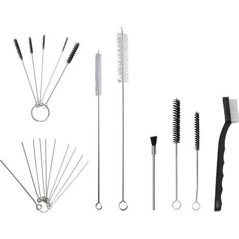 17 Spray Guns, Spray Gun Nozzle Cleaning and Maintenance Tool Kits, Needle and Brush Set, Spray Gun Cleaning Accessories (1/4)