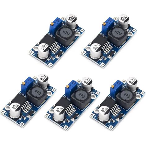 5 Pièce DC-DC Convertisseur Abaisseur, Buck Converter 3.2-40V à 1.25-35V, Modules Buck Step-Down 3A Haute Efficacité, Régulateurs de Tension Ajustables pour Projets Électroniques, Alimentation DIY (1/5)