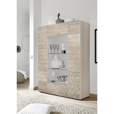 Vitrine moderne chêne samoa Orlane (1/5)