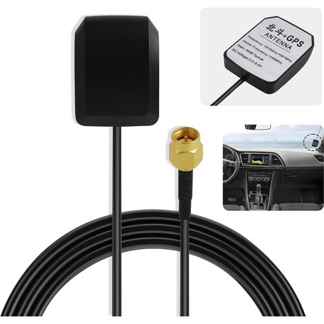 Antenne GPS Active - 1 Unité - Étanche - Connecteur SMA - Navigation Auto et Suivi Flotte - Câble 3m (1/5)
