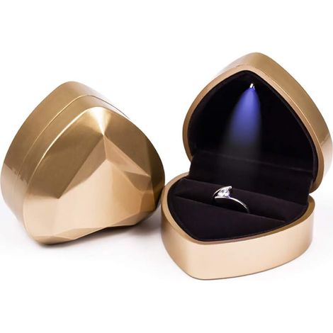 Samt-Ringbox mit LED-Beleuchtung
