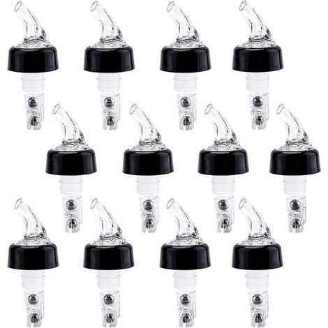 Lot de 12 verseurs à vin automatiques de 3 cl, blancs