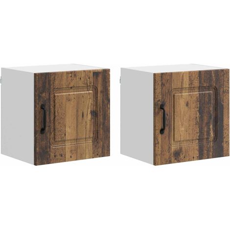 Maison Exclusive - Panel de lavaplatos Kalmar 2 pcs Madera vieja