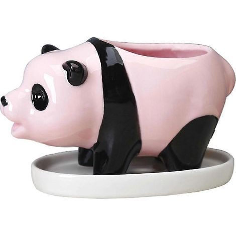 Poterie en céramique pour plantes grasses, pot panda floral, décoration intérieure pour succulentes, contenant design maison. (1/4)