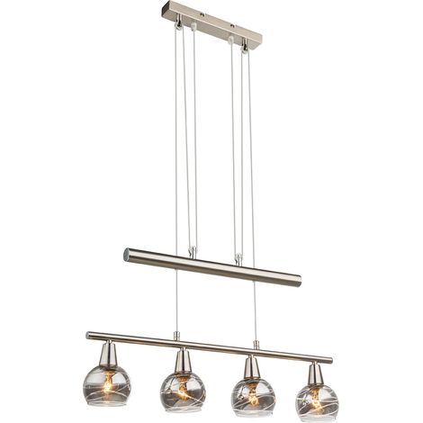 Globo - suspension - Roman - nickel - métal - grande lampe de