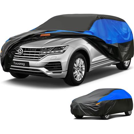 Bâche Voiture Exterieur Respirante, Compatible avec Volkswagen Touareg(2018-2024), Housse de Protection Voiture Extérieur, Toutes Saisons Peuvent Tout Gérer Contre Pluie Soleil Poussière.,Taille pour (1/5)