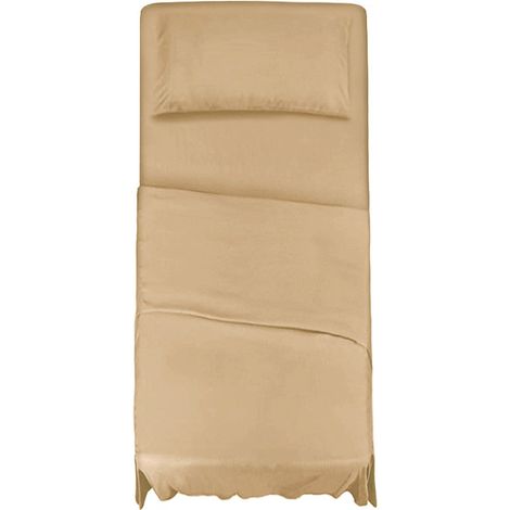 KLULK Set Lenzuola Completo Letto Singolo Sabbia, Lenzuolo Sotto Con Angoli + Lenzuolo Sopra + Federa 100% Cotone (1/5)