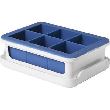Bac à glaçons avec couvercle en silicone, grand format, pour 6 gros glaçons de 4,4 cm (1/5)