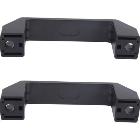 RHG 2 Pièces Barre Droite Noire, Poignée de Traction en Plastique pour Équipement Industriel, 8.5mm