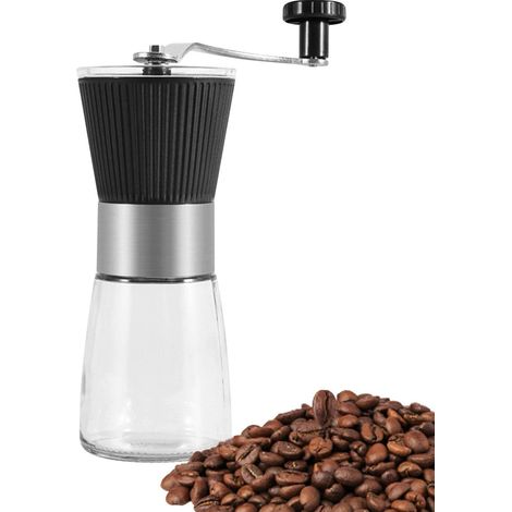 Moulin à café manuel avec mouture réglable pour expresso, cafetière à piston et café filtre, idéal pour la maison, le bureau et les voyages.-AquaForge (1/5)