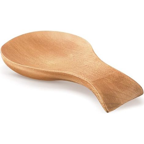 Porte-cuillères en bois - Porte-spatules en bois pour la cuisine, porte-cuillères de comptoir, pinces - Décoration de table rustique moderne - Jaune (1/5)