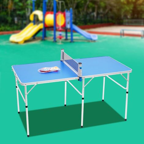 Tischtennisplatte, Freizeit Tischtennistisch mit 2 Tischtennisschlägern und 3 Bällen, Klappbares, Tischtennisplatte für Innen oder Außenbereich, 152 x 76 x 76cm (1/5)