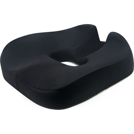 Coussin en éponge à mémoire de forme,coussin ergonomique antidérapant et respirant, support de chaise de bureau, coussin de voiture, 47 x 46 x 13/6 cm (1/5)