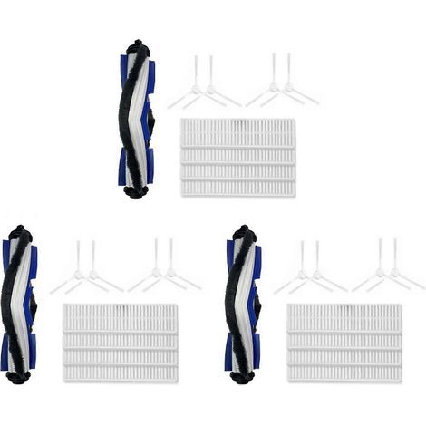 Kit Rechange Rowenta Tefal Explorer X-Plorer Série 60 RR7455 RR7447WH, 3 Accessoires, Pièces Détachées Robot Aspirateur (1/5)