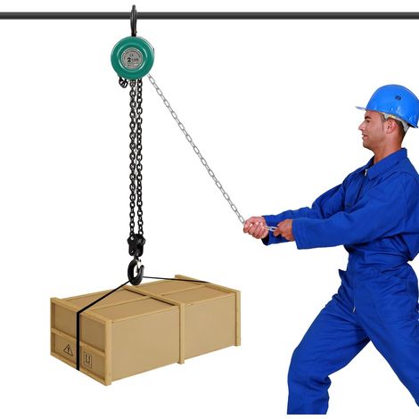 Palan à chaîne manuel, capacité de charge 2T, palan à chaîne galvanisé, résistant à l'usure (1/5)