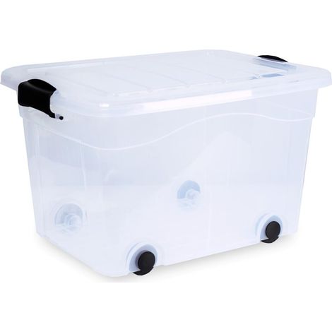 Aufbewahrungsbox Anzio 60 l mit Rollen + Deckel (1/4)