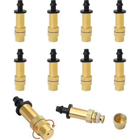 12 Pieces Adjustable Copper Irrigation Nozzle, Brass Spray Sprinklers For Garden Watering Irrigation (1/5)