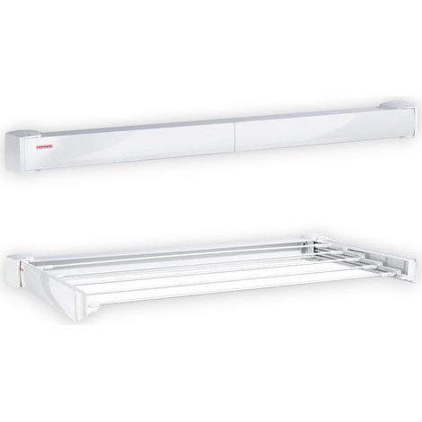 Tendedero de pared extensible 71x5xH5,5 cm para toallas y ropa sucia