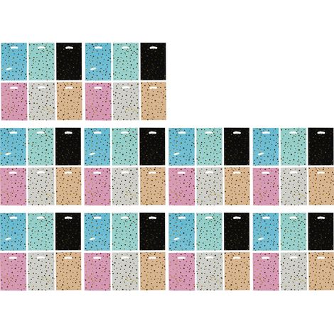60 sachets cadeaux avec anses, motif étoile, plastique portable, sacs à friandises pour Noël, mariage, fête (1/5)
