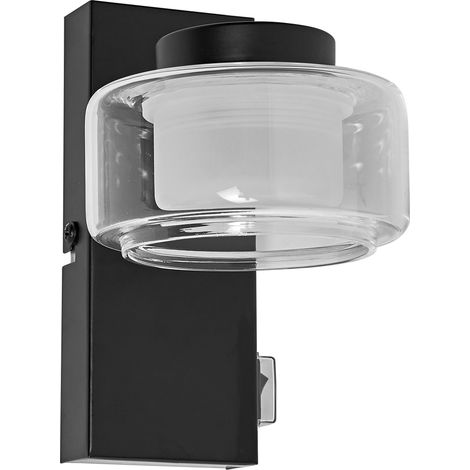 OSRAM Applique et plafonnier LED ORBIS Flame, noir, 5,5W, 350lm, 3000/4000K, temp. réglable par interr. mural (blanc froid/chaud), protection IP44 contre les corps étrangers et les projections d’eau (1/4)