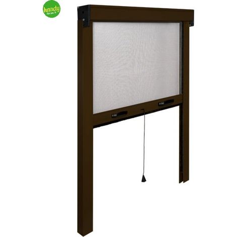 Irs Zanzariera Verticale Avvolgibile Marrone 120x160 cm (1/3)