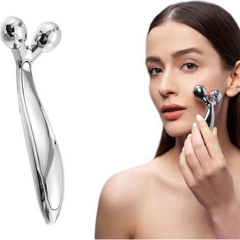 Silver anti-aging portable facial massager (1/4)