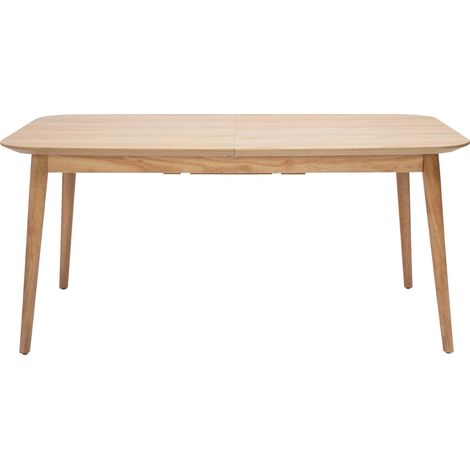 Table extensible rallonges intégrées rectangulaire en bois clair chêne L160-210 cm ANK (1/5)