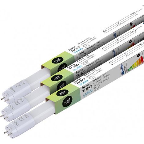 tubo t8 18w 1800lm 6400k 120x2,6x2,6 cm fabriplus