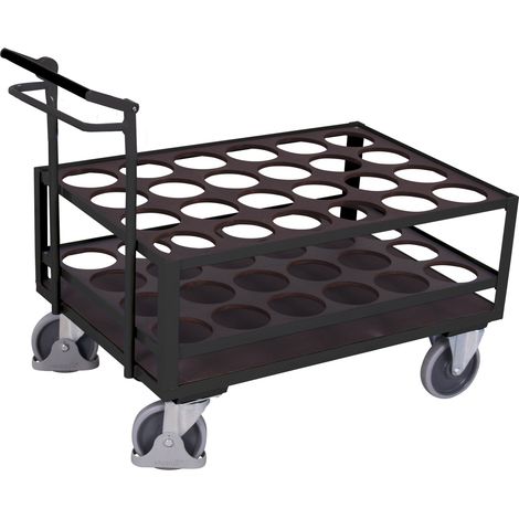 Cordes Stahlflaschenwagen mit Totmannbremse RAL 7016 (1/3)