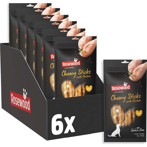Friandises à mâcher pour chiens petite taille poulet 6x100g