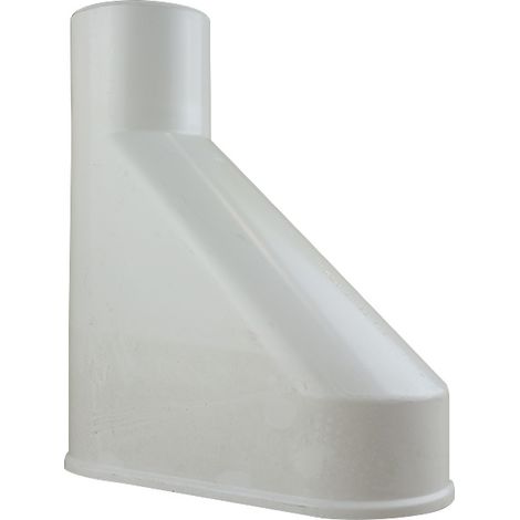 First Plast – Raccord jambonneau PVC pour gouttière Ø80 mm – Couleur blanc – Assemblage par collage – Évacuation efficace des eaux pluviales