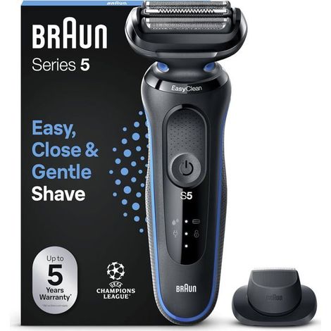 Rasoir Électrique - GATO NEGRO - Series 5 - Wet & Dry - Rechargeable - Tondeuse de Précision