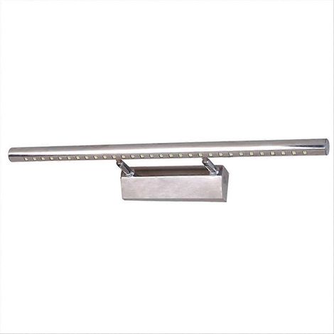 Élégante applique murale LED argentée effet miroir 7W - Acier inoxydable, pour salle de bain et chambre (1/5)