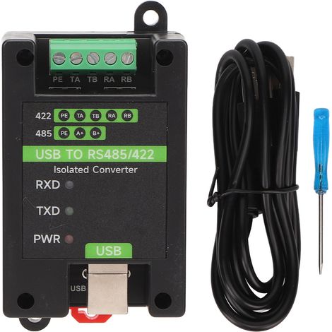 Convertisseur USB vers RS485/RS422 Isolé Industriel avec Protection Multiple - Compatible Linux, Windows 10/8.1/8/7/XP, Android (1/5)