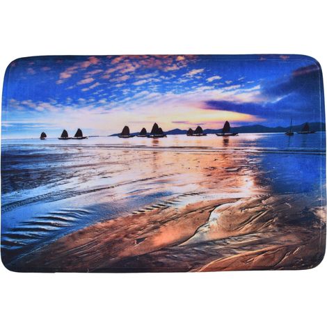 Tapis de bain antidérapant 50x80 cm - Absorbant et doux pour sol salle de bain (1/5)