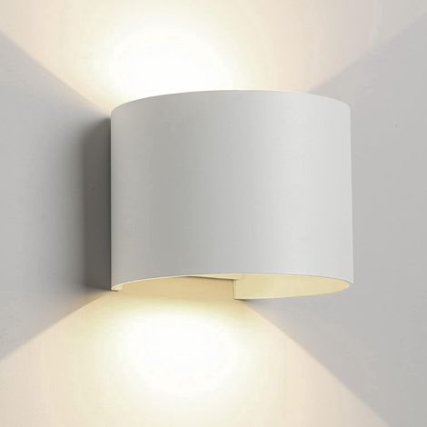 Applique murale LED intérieure 10 W, applique murale extérieure étanche IP65, applique murale moderne en aluminium, orientable vers le haut et vers le bas, blanc neutre 4500 K 【Blanc】 (1/5)