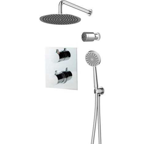 Presto Conjunto ducha termostática empotrable 3 vías Atlantis 2 entradas 3 salidas (1/2)