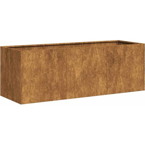 Pflanzkübel Rostig 120x40x40 cm Wetterfester Stahl vidaXL