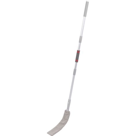 Brosse à poussière avec manche télescopique articulé en aluminium à 3 sections pour canapé et ventilateur de plafond (1/5)
