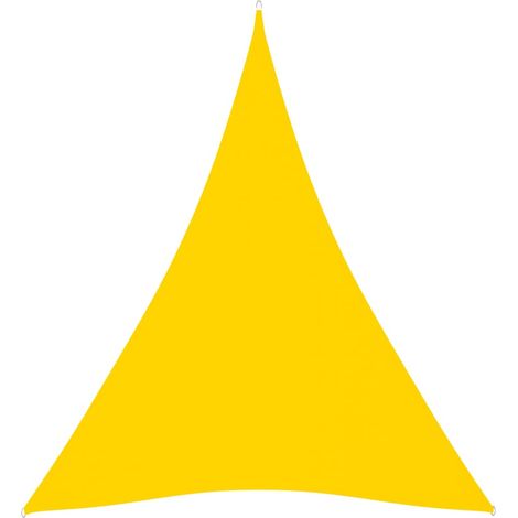Vela parasol triangular de tela Oxford 4 x 5 x 5 m amarilla 020009891 (1/5)