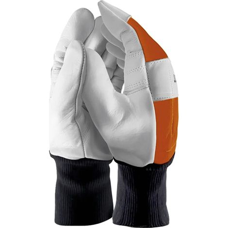 Guanti antitaglio in pelle per motosega Issaline 101010568 - 9 (L) - Bianco