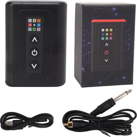 Bloc d'alimentation tatouage sans fil noir 4800mAh batterie lithium portable pour stylo rotatif (1/5)