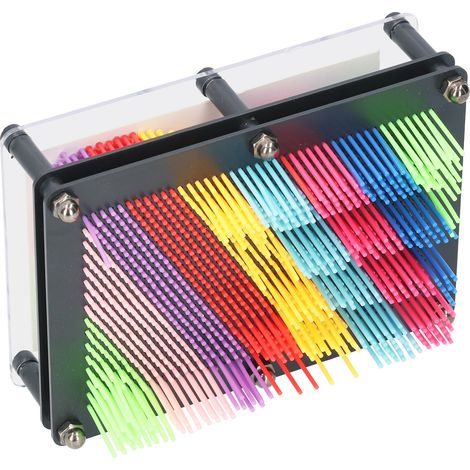 Pin Art Toy 3D Plastic Board Hand Print Model Cloning Colorful Changeable Kids Creative Gift (1/5)