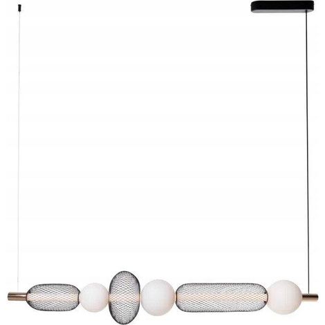 Suspension design géométrique BORA Maxlight noir/or LED 29W (1/3)